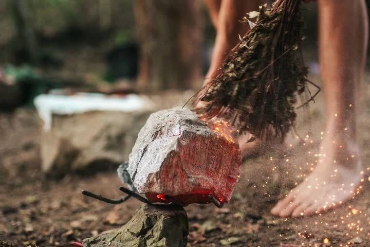 A glowing stone and a whisk